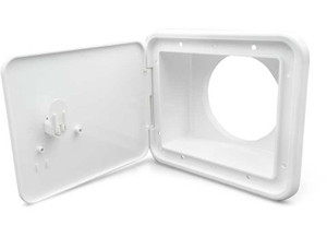 B&B Molders - Sewer Hose/storage Hatch Thumb Lock Polar White - 94302