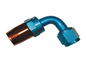 Big End Performance - Red/blue 90 Degree Swivel Aluminum Hose End 12an - 12290