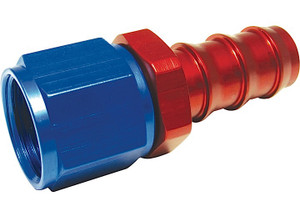 Big End Performance - Red/blue Straight Pushloc Full Swivel Hose End 6an - 13401