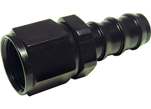 Big End Performance - Black Straight Pushloc Full Swivel Hose End 8an - 13452