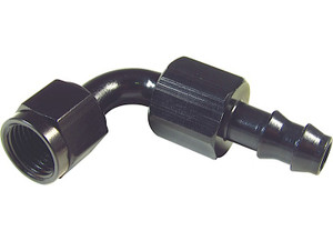 Big End Performance - Black 90 Degree Pushloc Full Swivel Hose End 6an - 13461