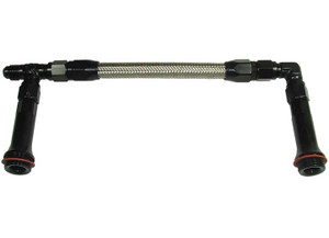 Big End Performance - 6 Holley 4150 Series Black Finish Dual Inlet Carb Line Kit W/stainless Steel Hose - 14117