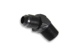 Big End Performance - 3/4in Npt To 12an Black 45 Degree Adapter - 14223