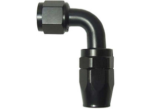 Big End Performance - Black 90 Degree Swivel Aluminum Hose End 12an - 14290