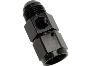 Big End Performance - 6 Female To 6 Male 1/8in Npt Port Black Gauge Adapter - 14661