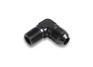 Big End Performance - 3/8in Npt To 6an Black 90 Degree Adapter - 14692