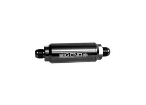 Big End Performance - 8an 100 Micron Black Billet Inline Race Fuel Filter - 14811