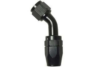Big End Performance - Black 45 Degree Swivel Aluminum Hose End 8an - 14845