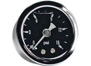 Big End Performance - Liquid Filled Black Pressure Gauge 015psi - 15020