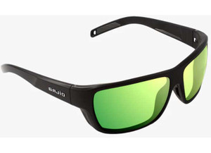 Bajio Sunglasses - Rigolets Green Mirror Glass Black Matte - RIG220112