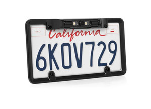 Boyo - Fullframe License Plate Backup Camera W/parking Lines & Led Lights Black - VTL300CL