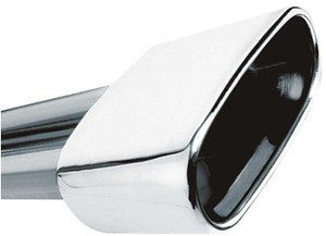 Borla Exhaust - Tip: 2.5in Inlet 6.69in X 3in Rect. Rolled Angle Cut Single Inlet X 5.63in (4856 - 20244