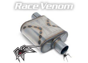 Black Widow Exhaust - Race Venom 3in Reversible Offset/center Muffler - BW0010-P