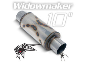 Black Widow Exhaust - 10in Widowmaker 2.5in Muffler - BW0013-2