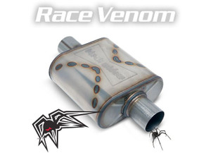 Black Widow Exhaust - Race Venom 2.5in Center/center Muffler - BW009-C