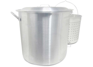 Bayou Classic - 100qt Bayou Boiler Domed Lid Reinforced Basket With Helper Handle - 1000