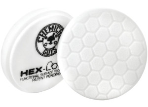 Chemical Guys - 4 Hexlogic Pad  White Medium Light Polishing Pad (4inch) - BUFX_104HEX4
