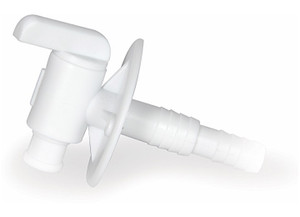 Camco - Drain Valve 3/8in Or 1/2in Barb W/flange Llc - 22223