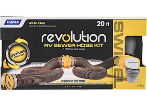 Camco - 360 Revolution 20ft Hd Sewer Hose Kit - 39625