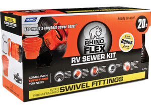 Camco - Rhinoflex 20ft Sewer Hose Kit W/swivel Fittings - 39741