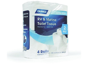 Camco - Tst 2 Ply Toilet Tissue 4 Rolls 500 Sheets - 40274