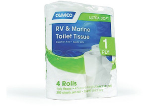 Camco - Tst 1 Ply Toilet Tissue 4 Rolls 280 Sheets - 40276