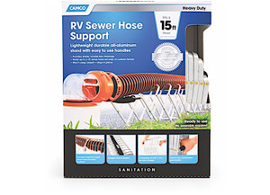 Camco - Sewer Hose Support  15ft Folding Aluminum (e/f) - 40353