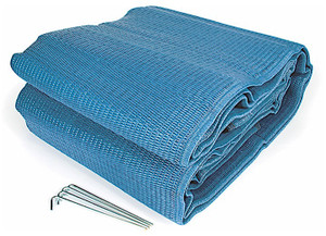 Camco - Awning Leisure Mat 9ft X 12ft Blue - 42821