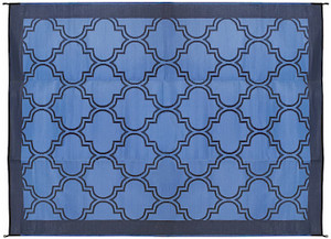 Camco - Outdoor Mat  6ft X 9ft Lattice Blue/blue (e/f) - 42876