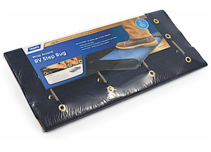 Camco - Step Rug Premium Poly. Single Rib W/uv&tpe 22inx 23in Blue - 42910