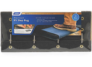 Camco - Step Rug Premium Poly. Single Rib W/uv&tpe 22inx 23in Gray - 42912