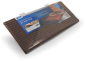 Camco - Step Rug Premium Poly. W/uv&tpe  Double Rib  18inx23in Brown - 42955