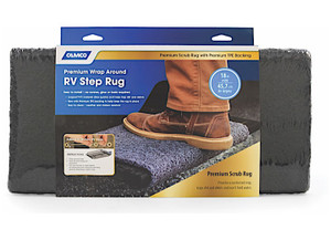 Camco - Step Rug Premium Pvc Scrub W/uv&tpe Back  17.5in X18in Black - 42962
