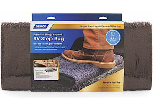Camco - Step Rug Premium Pvc Scrub W/uv&tpe Back  22in X23in Brown - 42967