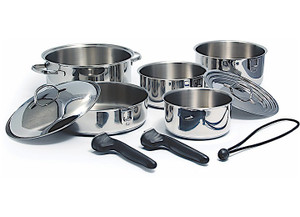 Camco - Ss Cookware 10 Pc Nesting Set (camco) - 43921