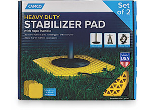 Camco - Stabilizer Jack Pad Hd (17.0 X 15.0 Pad) W/rope Handle 2pk - 44545