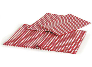 Camco - Picnic Tablecloth W/bench Covers Red/white (eng/fr) - 51021