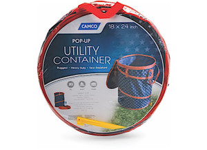 Camco - Popup Utility Container 18inx24in Red White Blue W/stars - 51993