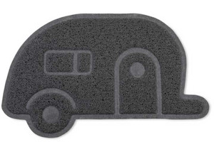 Camco - Libatc  Scrub Rug Gray Retro Travel Trailer - 53116