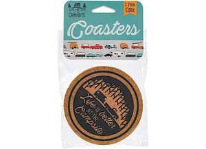 Camco - Life Is Better At The Campsite Coasters Cork Truck/trailer - 53228