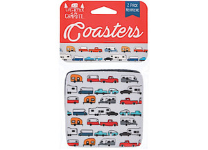 Camco - Life Is Better At The Campsite Coasters Neoprene Rv Design - 53231