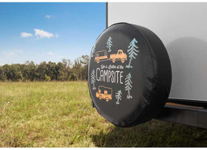 Camco - Libatc Cover Spare Tire F_29in Vinyl Black Sketch 3color - 53293