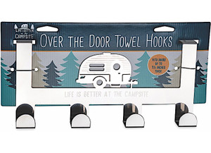 Camco - Life Is Better At The Campsiteover Door Towel Hanger - 53388
