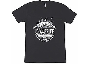 Camco - Life Is Better At The Campsite Shirt Chalk Emblem Black Medium - 53431