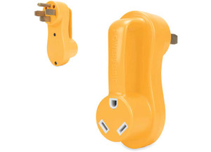 Camco - Powergrip Offset Rv Electrical Adapter 50am/30af - 55135