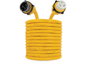 Camco - Powergrip Marine  Cord 50ft 50amlocking/50aflocking Yellow/black - 55623