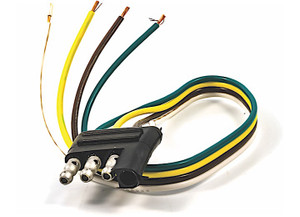 Camco - Trailer Connector  Male  12in Wishbone Harness Trailer End 1/hdrbag (eazlift) - 64839