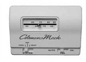 Coleman-Mach - Thermostat Analog Heat/cool 24v Wall Mount White - 7330B3441