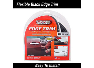 Cowles - U Shape Door Edge Trim Black 18ft - T5602