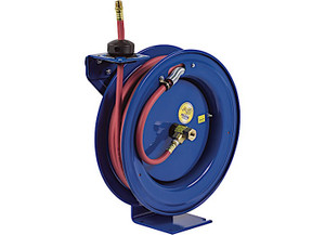 Cox Reels - Ezplp350 Safety Series Spring Rew Hose Reel For Air/water: 3/8in Id 50ft Hos - EZ-P-LP-350